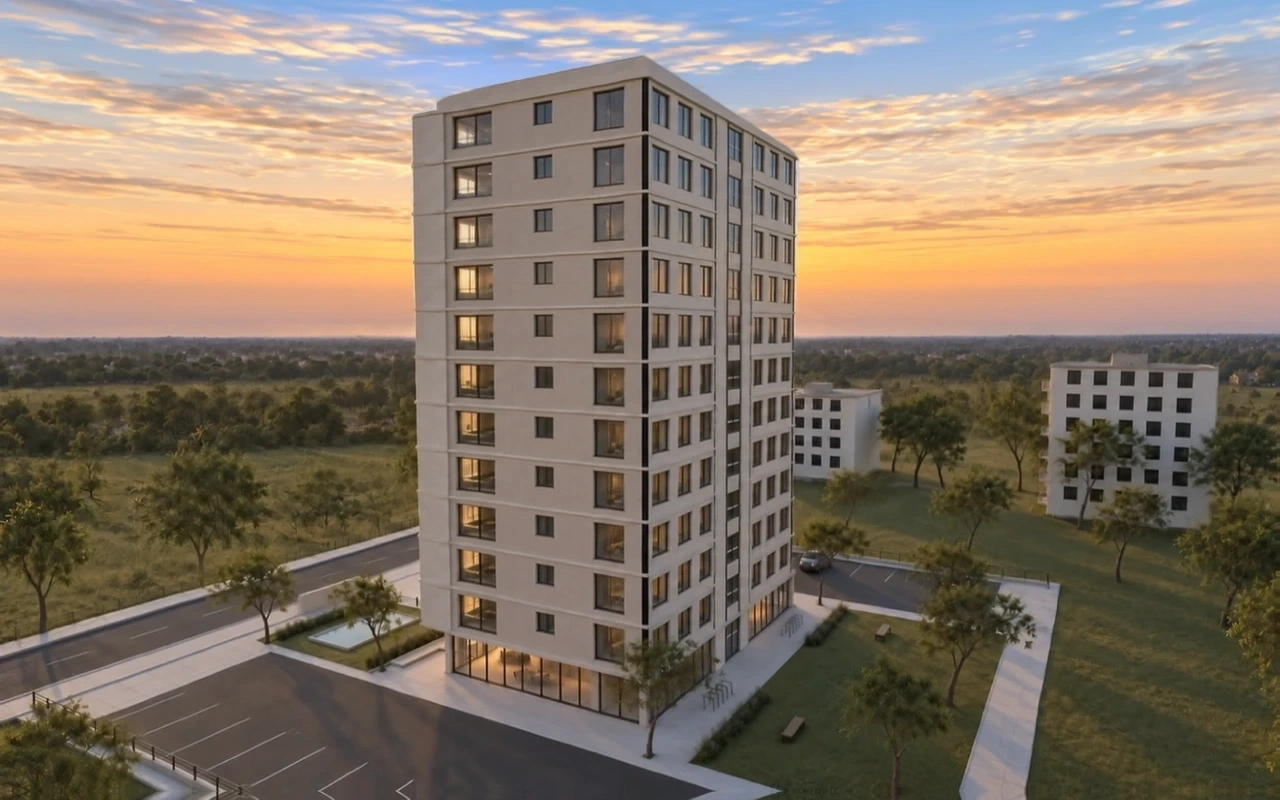 Ardıç Residence · Sağ cephe · Gün batımı